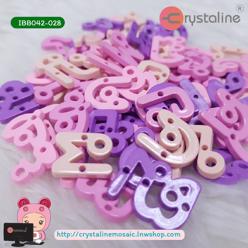 Thai alphabet - Lilac col. (100g/pack)