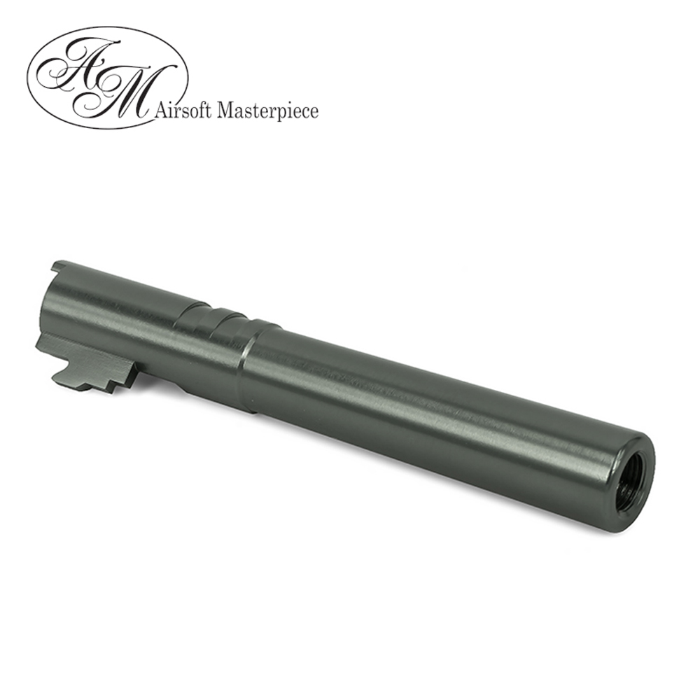 Airsoft Masterpiece Aluminum Threaded Outer Barrel for Hi-CAPA 5.1 (Grey)