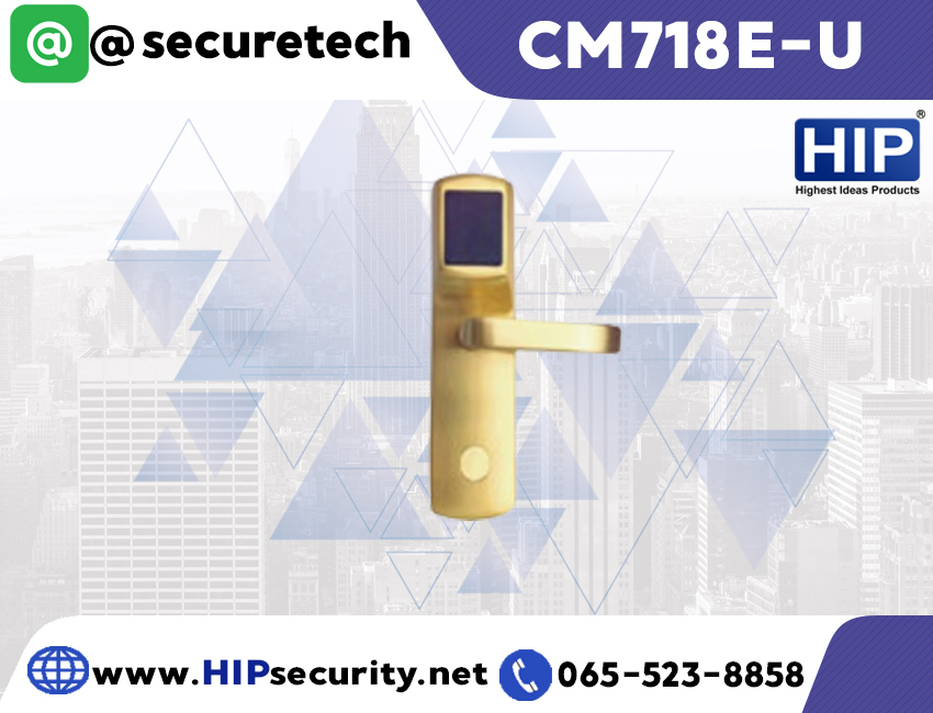 ประตูล็อคโรงแรม HIP Hotel Lock รุ่น CM718E-U