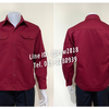 รหัส AB1.7 : เสื้อช่างแขนยาวผ้าคอมทวิวสีเลือดหมูล้วน