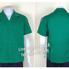 รหัส H1 : [Pre-Order] เสื้อโรงงานผ้าคอมทวิว 45*34 สามกระเป๋าสีเขียวเข้ม