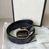 Gucci Enamel Logo Leather Belt
