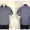 รหัส A11.5 : เสื้อช่างแขนสั้นผ้าคอมทวิวสีเทาข้างกรมท่า