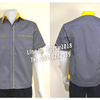 รหัส A5.9 : เสื้อช่างแขนสั้นผ้าคอมทวิวสีเทากุ้นเหลือง