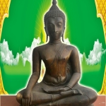 พระสุโขทัย ฐานเขี้ยง หน้าตัก 16 นิ้ว เนื้อโลหะสำริด