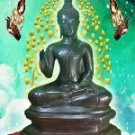 พระสุโขทัย ปางประทานพร หน้าตัก 9 นิ้ว เนื้อโลหะสำริด