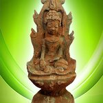 พระเชียงรุ้ง ประทับซุ้ม ฐานสูง เนื้อสำริดสภาพเก่า