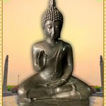 พระบูชา พระสุโขทัย ปางชนะมาร หน้าตัก12นิ้ว เนื้อสำริด