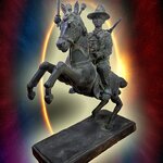 สมเด็จพระเจ้าตากสินมหาราช ทรงม้าศึก เนื้อสำริด