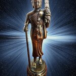 พระสิวลี องค์ยืนสูง 10 นิ้ว เนื้อทองเหลืองสำริด