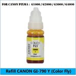 Color Fly Refill Ink Jet หมึกเติมเครื่องพิมพ์ เครื่องปริ้นท์ Canon G-Serie(สีเหลือง)