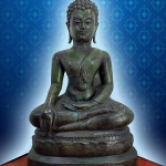 พระเชียงแสน สิงค์สอง ปางชนะมาร หน้าตัก 9 นิ้ว เนื้อสำริด