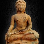 พระเชียงแสน ปางชนะมาร ฐานเขี้ยง สภาพเก่า