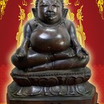 พระสังกัจจายน์ ปางรับทรัพย์ หน้าตัก 9 นิ้ว ฐานบัวสองชั้น