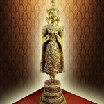 พระรัตนะ ปางรำพึง(เป็นพระประจำวันศุกร์) สูง 18 นิ้ว เนื้อสำริดลงรักปิดทอง