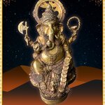 พระบูชา พระพิฆเนศ ปางประทานทรัพย์เงินทอง ขนาด5นิ้ว