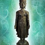 พระอยุธยา ทรงเครื่อง ปางเปิดโลก เนื้อสำริด สูง22นิ้ว