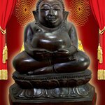 พระสังกัจจายน์ ปางอุ้มทรัพย์ หน้าตัก 9 นิ้ว ฐานบัวสองชั้น