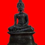 พระเชียงรุ้ง ล้านนา ฐานสูง หน้าตัก 9 นิ้ว เนื้อโลหะสำริด