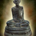 หลวงพ่อพรหม ถาวโร วัดช่องแค อ.ตาคลี จ.นครสวรรค์ หน้าตัก 5 นิ้ว (หล่อโบราณ)