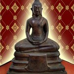 หลวงพ่อโสธร วัดโสธรวรารามวรวิหาร หน้าตัก 5 นิ้ว เนื้อสำริด สภาพเก่า