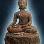 พระเชียงแสน สิงห์๑ ฐานพญานาค หน้าตัก9นิ้ว