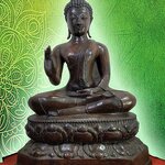 พระสุโขทัย ปางประทานพร ฐานบัวใหญ่ หน้าตัก 9 นิ้ว