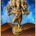 พระพิฆเนศ ปางปัจจมุขอวตารเปิดโลก มี 5 เศียร 10 กร