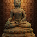 พระเชียงแสน สิงค์1 ปางชนะมาร หน้าตัก9นิ้ว สภาพเก่า