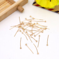 ขายส่ง(100ชิ้น) ตะปูหัวหมุด สีทองอ่อน(kc gold) ความยาว 18-35มิล