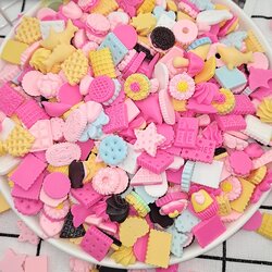 ขายส่ง เรซิ่นตกแต่ง DIY ชุดลายคุ๊กกี้ เค้ก (คละลาย) ประมาณ 100ชิ้น/แพค