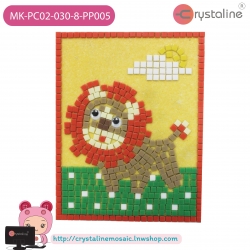 Mosaic picture by number kit - Lion (size 13x17 cm,1pc/pack)