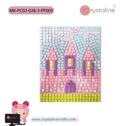 Mosaic picture by number kit - Castle (size 13x17 cm,1pc/pack)