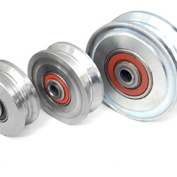 ล้อรางประตูรั้วเหล็กเหนียว (ร่อง W)