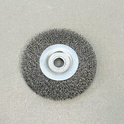 แปรงลวดกลมบาง 4" สีขาว STAR (แปรงล้อไม่มีแกน)
