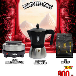 iMix Stove | 6-Cup Mocha Pot | ECO BLEND Coffee
