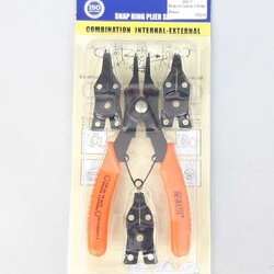 คีมหุบ-ถ่างแหวน 4 ตัวชุด อัดแผง