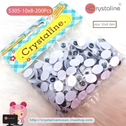 Moving eyes (size 10x8 mm,60pcs/pack)