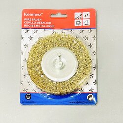 แปรงลวดกลม 4" มีแกน (แปรงล้อมีแกน)