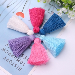 ขายส่ง พู่รุ่นหนาพิเศษ ยาว 4.5ซม. คละสี (1โหล/12ชิ้น)