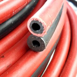 สายลม-แก๊ส คู่ ดำแดง 1/4" x 1/4"