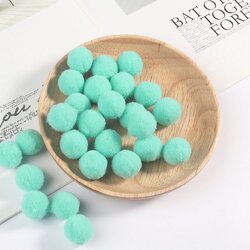 ขายส่ง(100ลูก) ปอมปอม ขนาด 2ซม. ปอมปอมตกแต่ง ปอมปอมกำมะหยี่ สีเขียว Lakeland No.39 ขายส่ง(100ลูก) ปอมปอม ขนาด 2ซม.