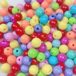 ขายส่ง(ครึ่งโล/500กรัม) ลูกปัด ลูกปัดกลม ขนาด 4, 6, 8มม.
