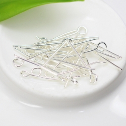 ขายส่ง ตะปูเลข9 (eye pin) 40มิล สีเงินใส วินเทจ บรรจุ 100กรัม