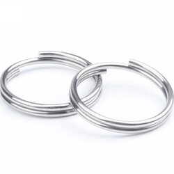 **เนื้อสแตนเลส 304** (20ชิ้น 50ชิ้น 100ชิ้น) 10mm-51mm อะไหล่พวงกุญแจ ห่วงพวงกุญแจ ห่วงกุญแจวงแหวนเกลียวสองชั้น สแตนเลส