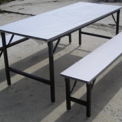 โต๊ะโรงอาหาร หน้าขาว