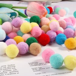 ขายส่ง(1000ลูก) ปอมปอม ขนาด 3cm. ปอมปอมตกแต่ง ปอมกำมะหยี่