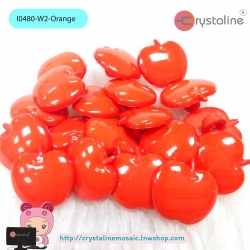 Apple button - Orange col. (size 19L,144pcs/pack)