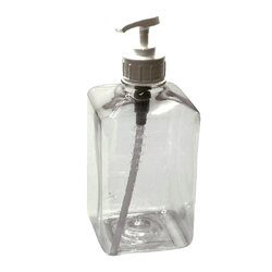 ขวดใส่น้ำเชื่อมพลาสติก พร้อมหัวปั๊ม