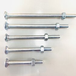 น็อตเสาชุบ + ตัวเมีย 3/8"